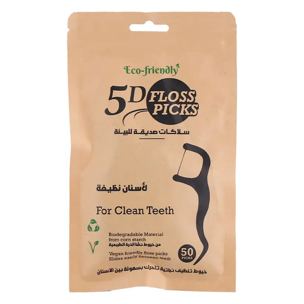 5D White Floss Picks