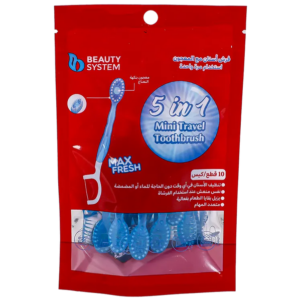 Beauty Max Fresh 10 Disposable Toothbrush 5in1
