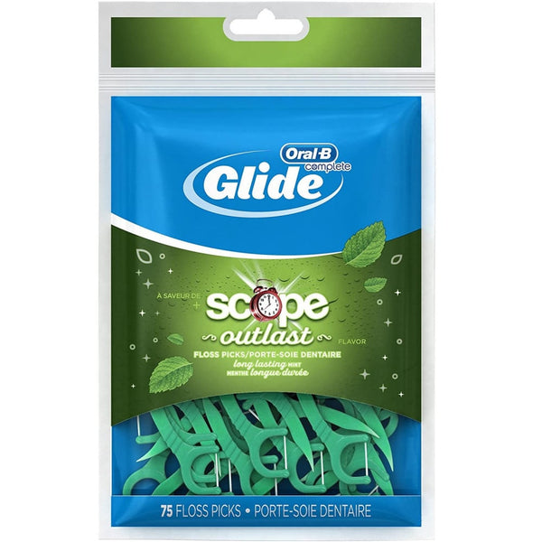 Oral-B Complete Glide Floss Picks, 75 count