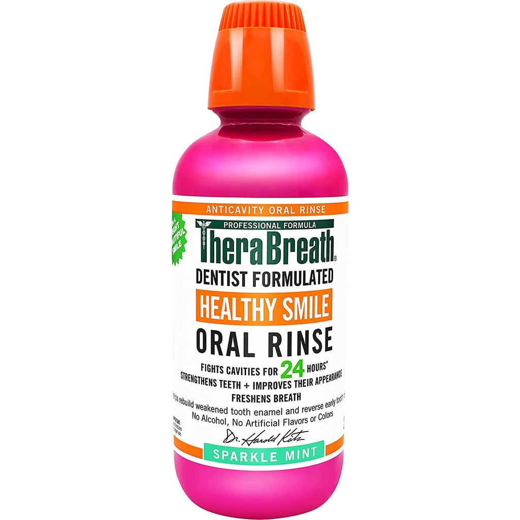 غسول الفم Thera Breath , ابتسامة صحية , بنكهه النعناع الامع , 473 مل